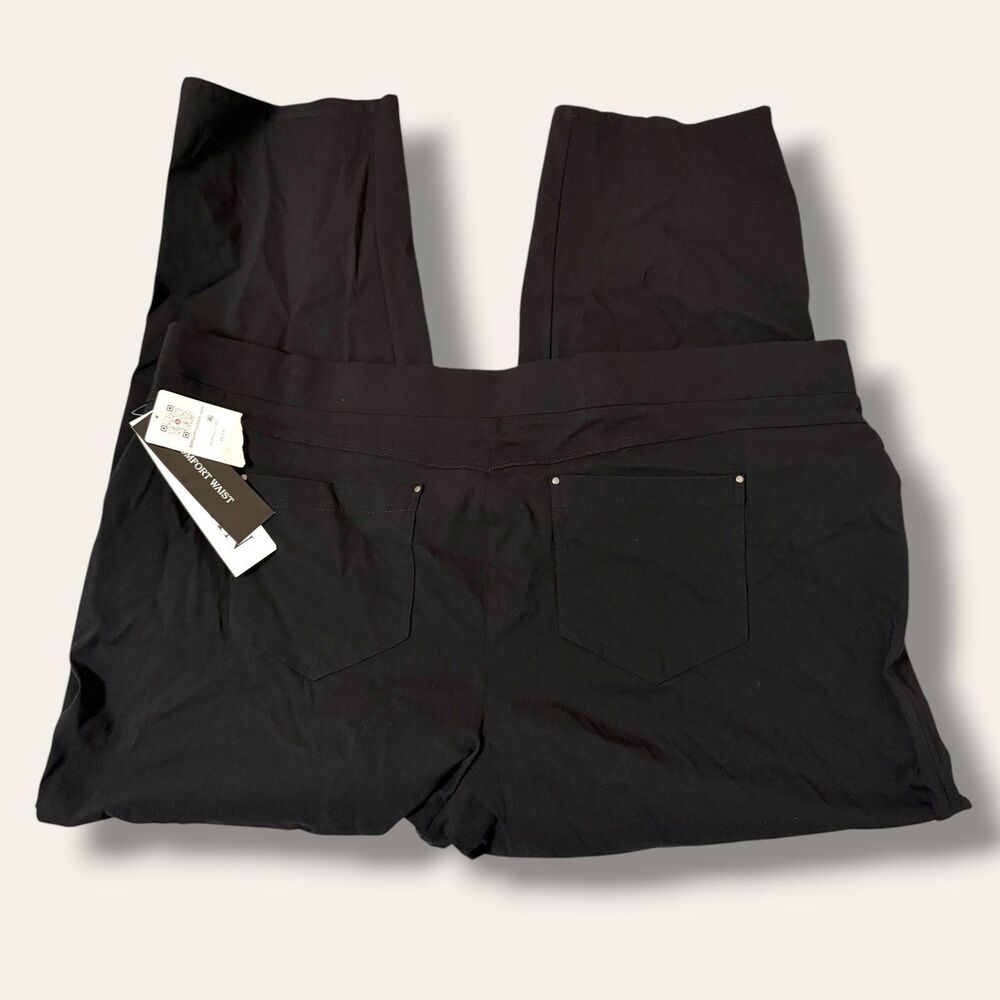 89th & Madison Pants Womens 3X Black Rayon Nylon Spandex Stretch Pull On